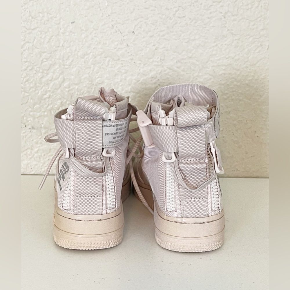 Nike Air Force AF1 pale pink hightop military sneaker shoes size 4.5Y - Picture 17 of 17